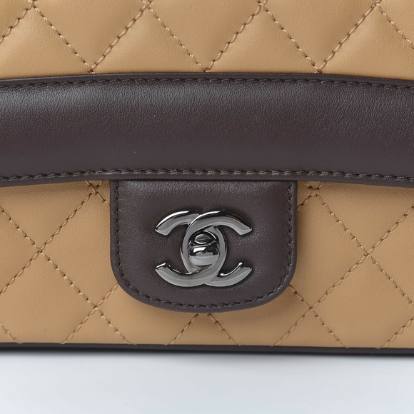 CHANEL Tan With Brown Trim & Ruthenium Metal - Picture 5 of 15